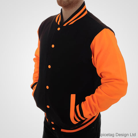 Neon Orange Varsity Jacket