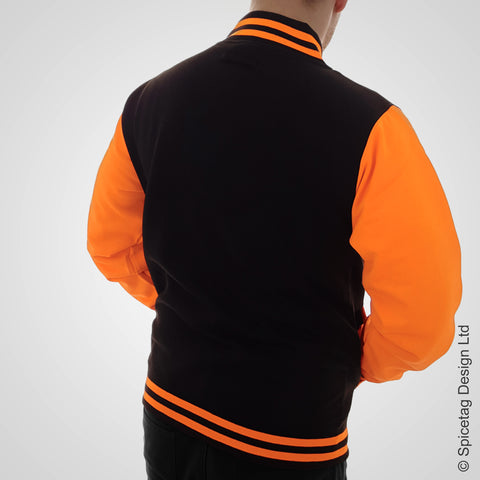 Neon Orange Varsity Jacket