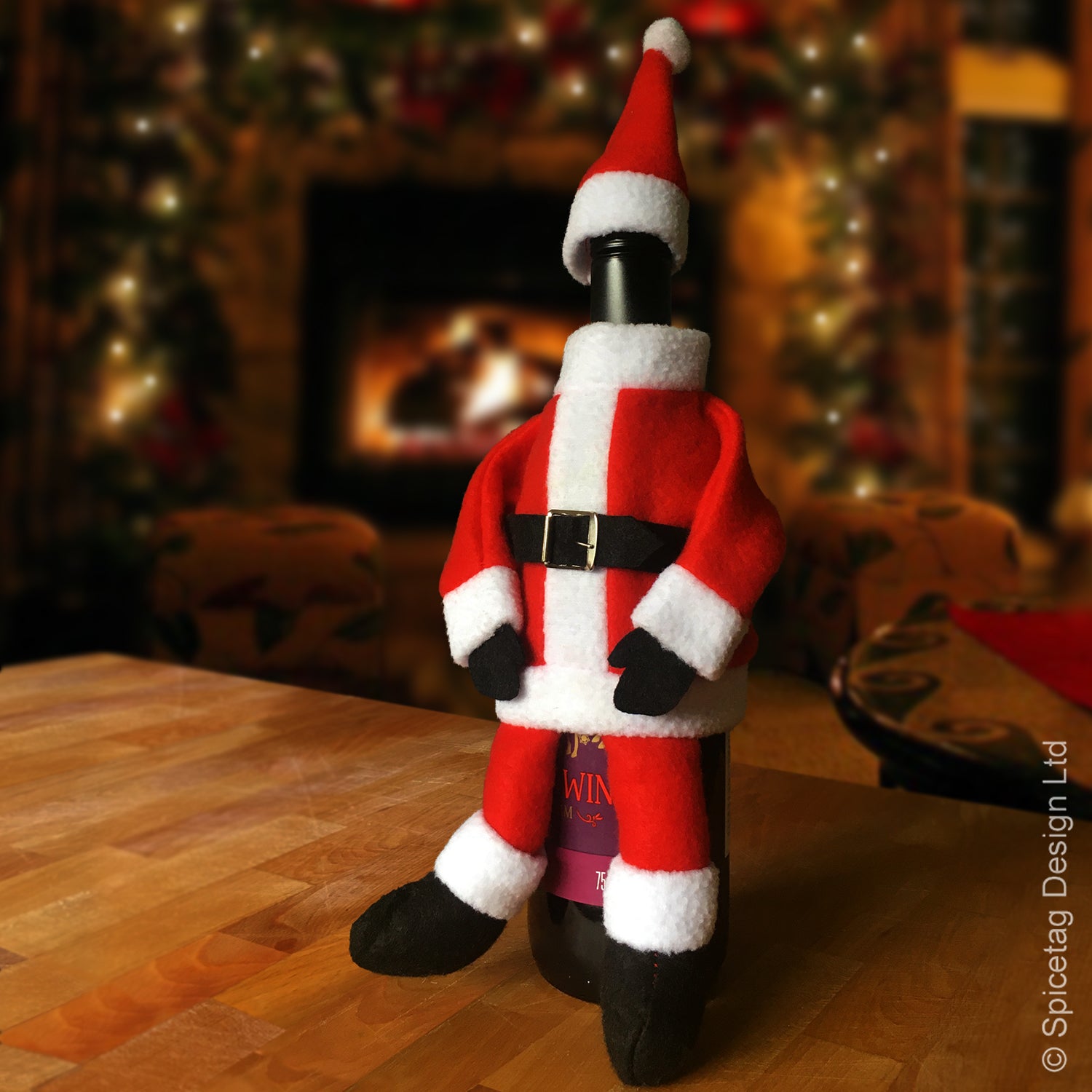 Santa Claus Wine Bottle Cover