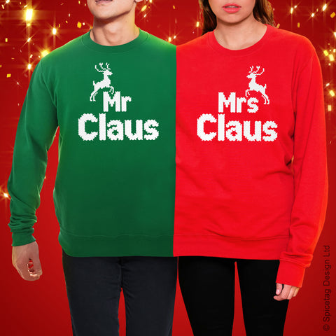 Mr And Mrs Claus Double Christmas Jumper