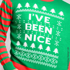 Double christmas crimbo xmas festive twin naughty nice jumper sweater sweatshirt pullover knitted santa rudolph present