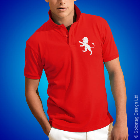 England Lion Polo Shirt White Football Tshirt Soccer Rugby Top English