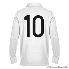 Retro White Rugby Number Jersey