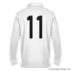 Retro White Rugby Number Jersey