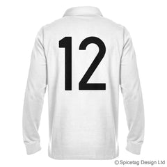 Retro White Rugby Number Jersey