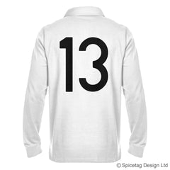 Retro White Rugby Number Jersey