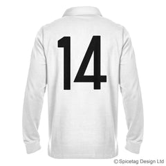 Retro White Rugby Number Jersey