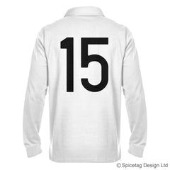 Retro White Rugby Number Jersey
