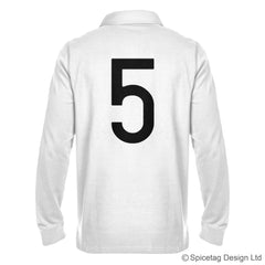 Retro White Rugby Number Jersey