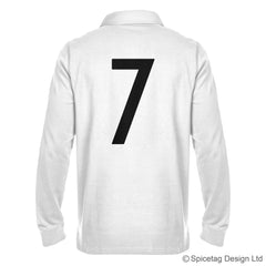 Retro White Rugby Number Jersey