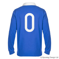 France French Royal Blue 6 six nations rugby sweater sweatshirt top kit jumper jersey retro 70s 80s spicetag