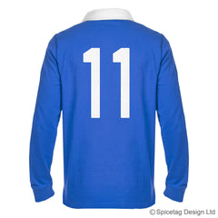 France French Royal Blue 6 six nations rugby sweater sweatshirt top kit jumper jersey retro 70s 80s spicetag