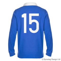 France French Royal Blue 6 six nations rugby sweater sweatshirt top kit jumper jersey retro 70s 80s spicetag