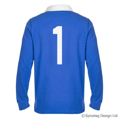 France French Royal Blue 6 six nations rugby sweater sweatshirt top kit jumper jersey retro 70s 80s spicetag