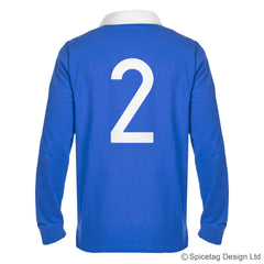 France French Royal Blue 6 six nations rugby sweater sweatshirt top kit jumper jersey retro 70s 80s spicetag