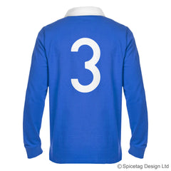 France French Royal Blue 6 six nations rugby sweater sweatshirt top kit jumper jersey retro 70s 80s spicetag