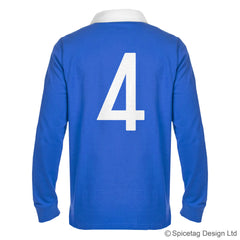 France French Royal Blue 6 six nations rugby sweater sweatshirt top kit jumper jersey retro 70s 80s spicetag