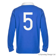 France French Royal Blue 6 six nations rugby sweater sweatshirt top kit jumper jersey retro 70s 80s spicetag