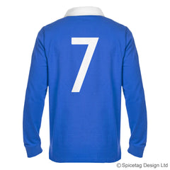 France French Royal Blue 6 six nations rugby sweater sweatshirt top kit jumper jersey retro 70s 80s spicetag