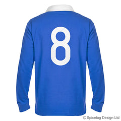 France French Royal Blue 6 six nations rugby sweater sweatshirt top kit jumper jersey retro 70s 80s spicetag
