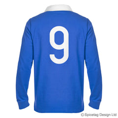 France French Royal Blue 6 six nations rugby sweater sweatshirt top kit jumper jersey retro 70s 80s spicetag