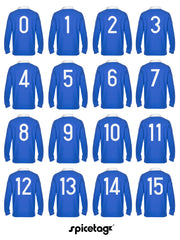 France French Royal Blue 6 six nations rugby sweater sweatshirt top kit jumper jersey retro 70s 80s spicetag