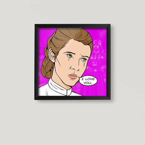 I Love You Pop Art Square Print Set