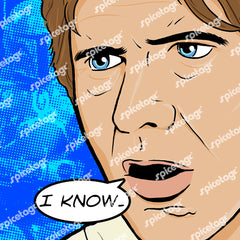 I Love You Pop Art Square Print Set