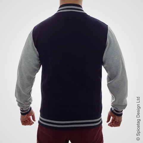 Navy & Heather Varsity Jacket