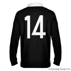 New Zealand Zealander all blacks black kiwi 6 six nations rugby sweater sweatshirt top kit jumper jersey retro 70s 80s badge spicetag