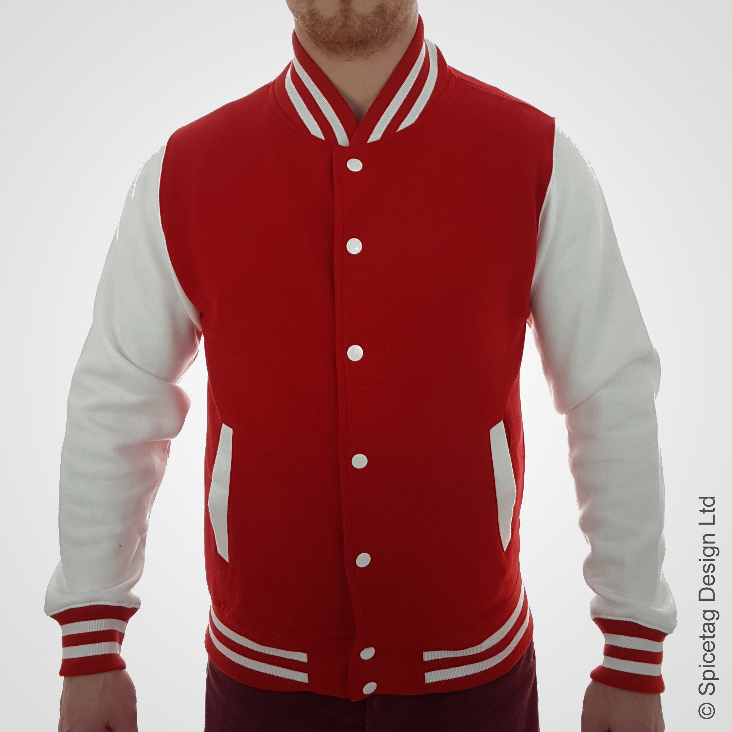 Red/White Men Varsity Jacket