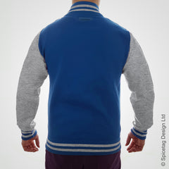 Sapphire Blue & Heather Grey Varsity Jacket