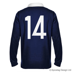 Scotland Scottish Navy Blue 6 six nations rugby sweater sweatshirt top kit jumper jersey retro 70s 80s spicetag