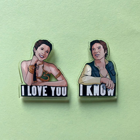 I Love You Pin Badge Set