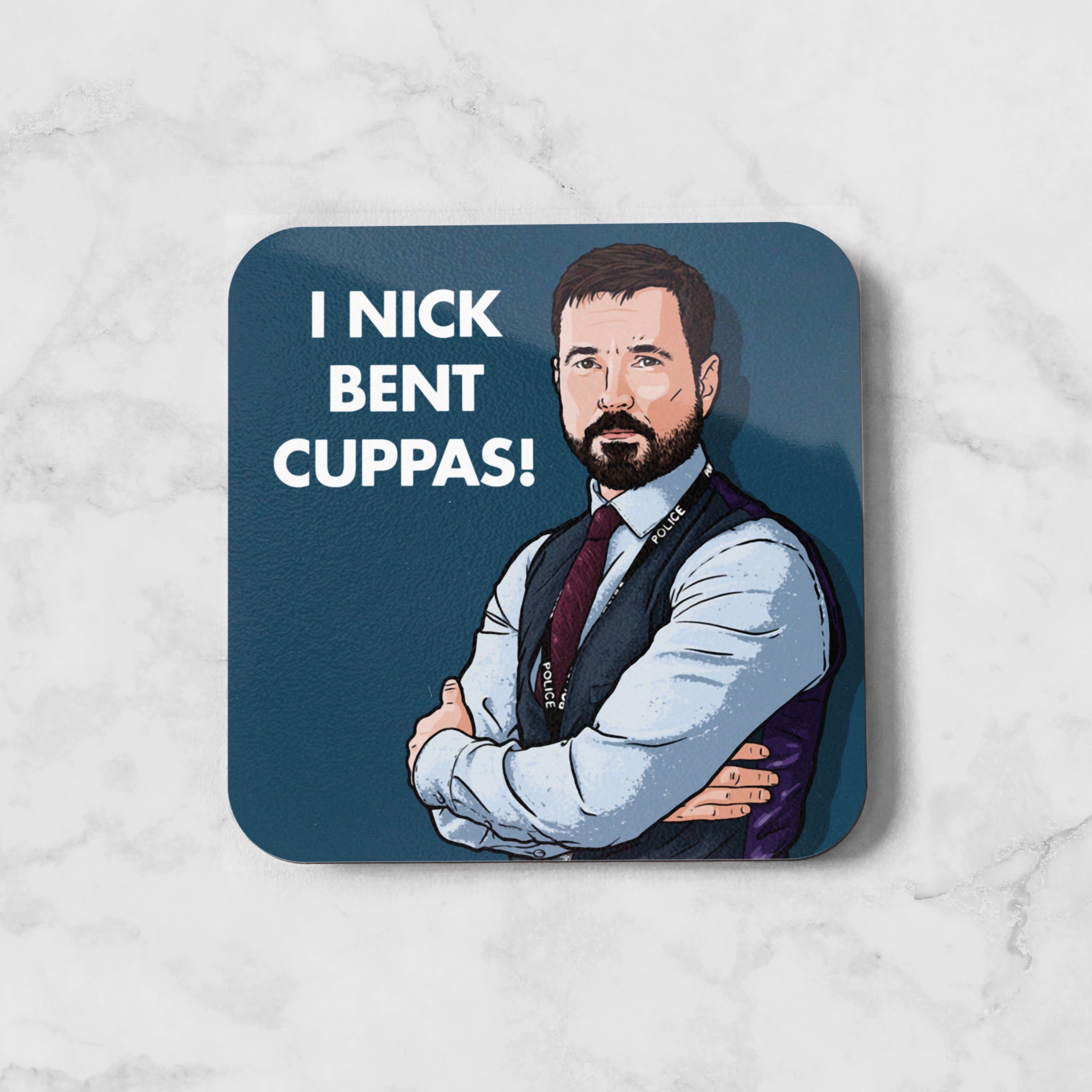 Steve I Nick Bent Cuppas Coaster