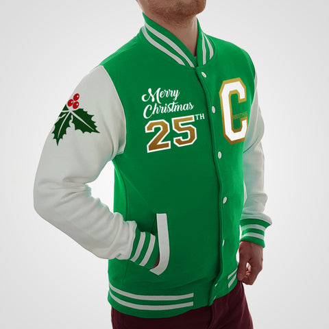 Green ULTIMATE Christmas Varsity Jacket
