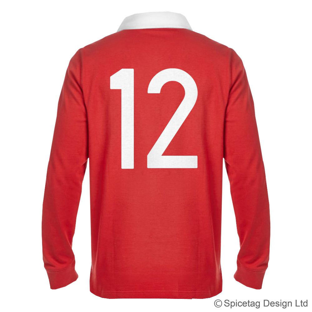 Wales welsh red 6 six nations rugby sweater sweatshirt top kit jumper jersey retro 70s 80s spicetag
