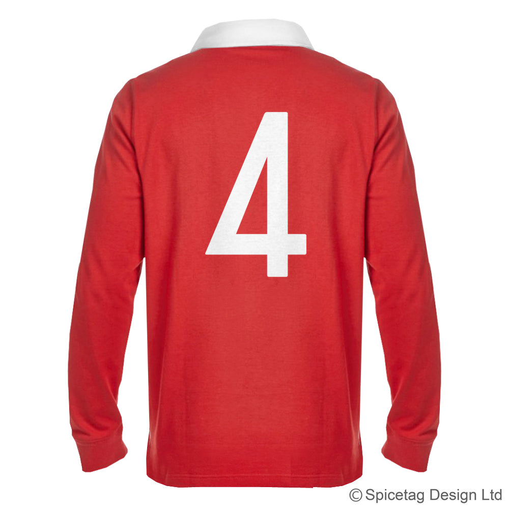 Wales welsh red 6 six nations rugby sweater sweatshirt top kit jumper jersey retro 70s 80s spicetag